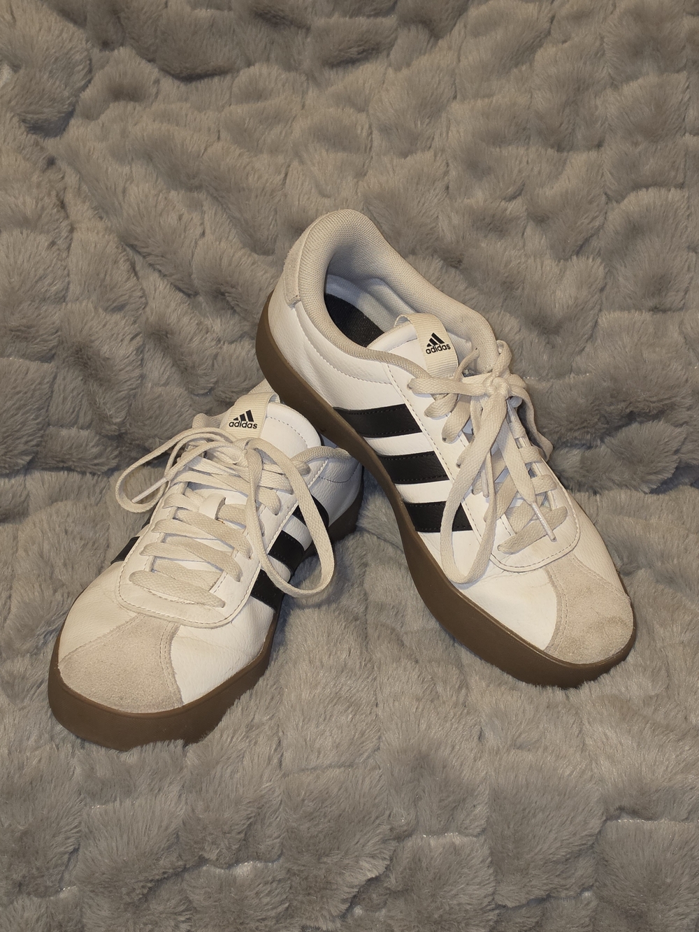 Adidas Womem's White and Black Samba-Style Leather Sneakers